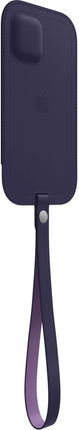 Apple iPhone 12 Pro Max Leren Sleeve met MagSafe - Donkerviolet - Paars