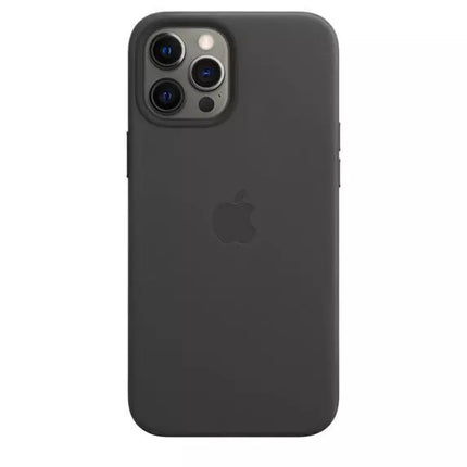 Apple iPhone 12 Pro Max Leren Hoesje met MagSafe – zwart