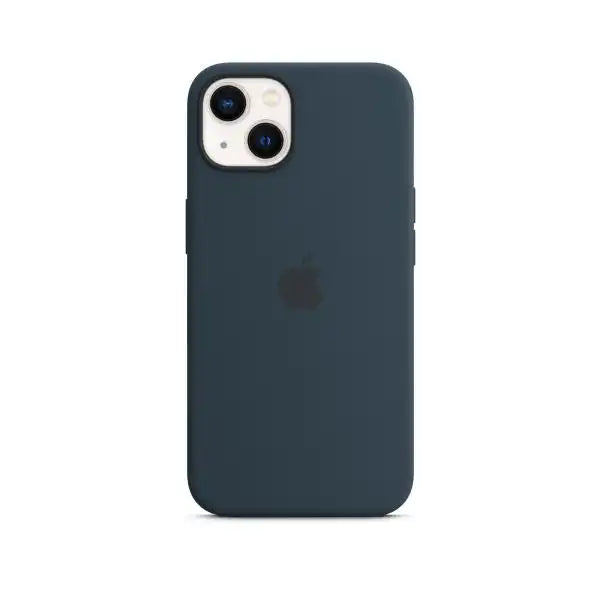 Apple iPhone 13 siliconen hoesje met MagSafe - Abyss Blauw