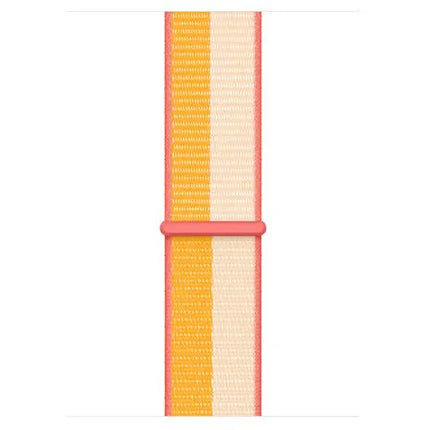 Apple watch sport band in kleur geel en  wit