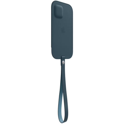 Apple iPhone 12 pro max leren sleeve baltic blue- Blauw