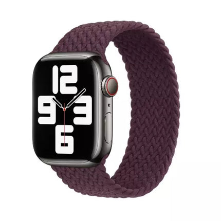 Apple watch gevlochten solo band - Kersen Rood