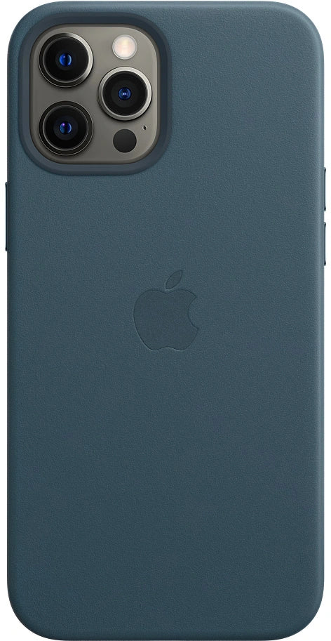 Apple iPhone 12 Pro Max Leren Hoesje met MagSafe –Baltic bleu