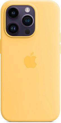 Apple iPhone 14 pro siliconen hoesje met MagSafe - Geel