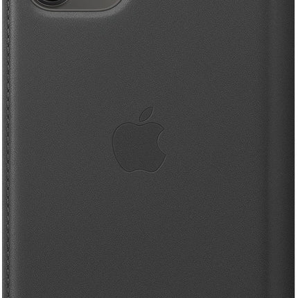 Apple iPhone 11 pro leren flip hoesje - zwart