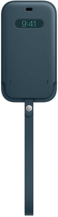 Apple iPhone 12/12 Pro Leren Sleeve met MagSafe voor – Baltisch Blauw